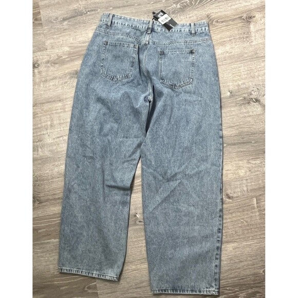 Lioness Talk Is Cheap Baggy Wide Leg Jeans XXL High Waist Light Wash Relaxed NWT - Picture 4 of 7